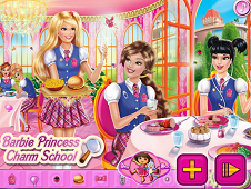dress up barbie princess charm school games