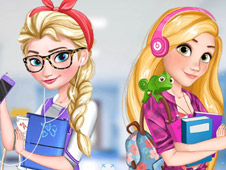 Elsa And Rapunzel College Girls Online