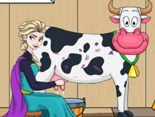 Elsa Milking Cow