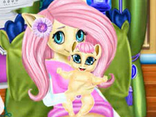 Pony Fluttershy Baby Birth